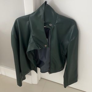 Green leather jacket brand new